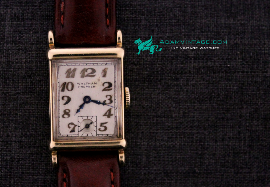 Vintage 1930's Waltham Premier in 14k Solid Yellow Gold American Made Cal.  750 17J
